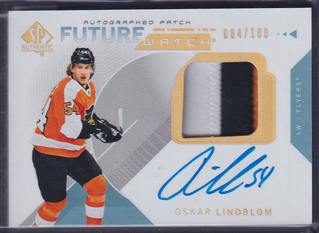 OSKAR LINDBLOM - 2018 SP Authentic Future Watch Auto Patch #171, /100