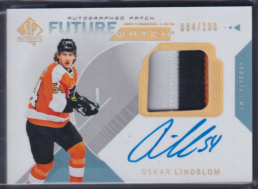 OSKAR LINDBLOM - 2018 SP Authentic Future Watch Auto Patch #171, /100