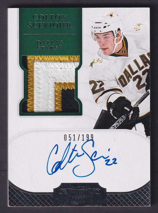 COLTON SCEVIOUR - 2012 Panini Dominion Auto Patch #144, /199