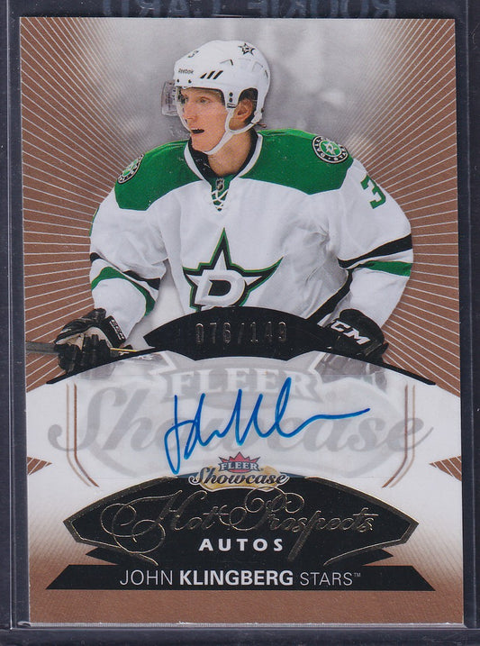 JOHN KLINGBERG - 2014 Fleer Showcase Hot Prospects Rookie Auto #131, /149