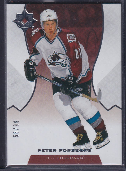 PETER FORSBERG - 2019 Upper Deck Ultimate #83, /99