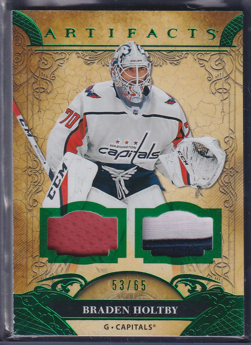 BRADEN HOLTBY - 2020 Upper Deck Artifacts Dual Patch #81, /65