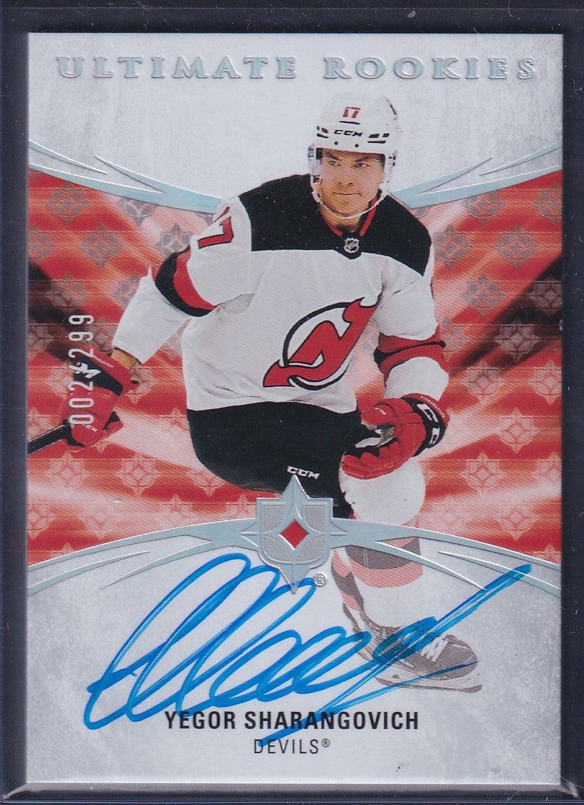 YEGOR SHARANGOVICH - 2020 Upper Deck Ultimate Rookies Auto #145, /299