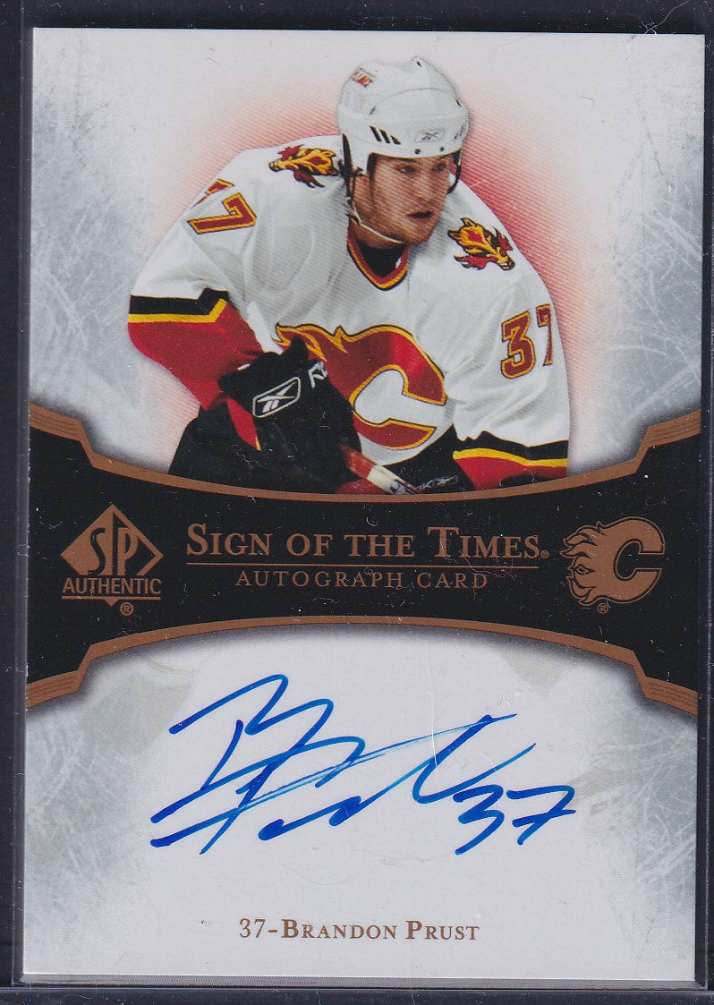 BRANDON PRUST - 2007 SP Authentic Sign of the Times Auto #ST-PR