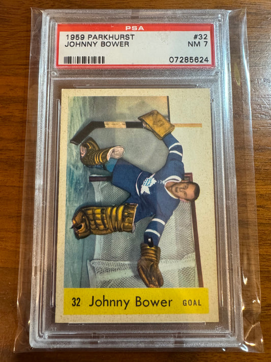 JOHNNY BOWER - 1959 Parkhurst #32, PSA 7