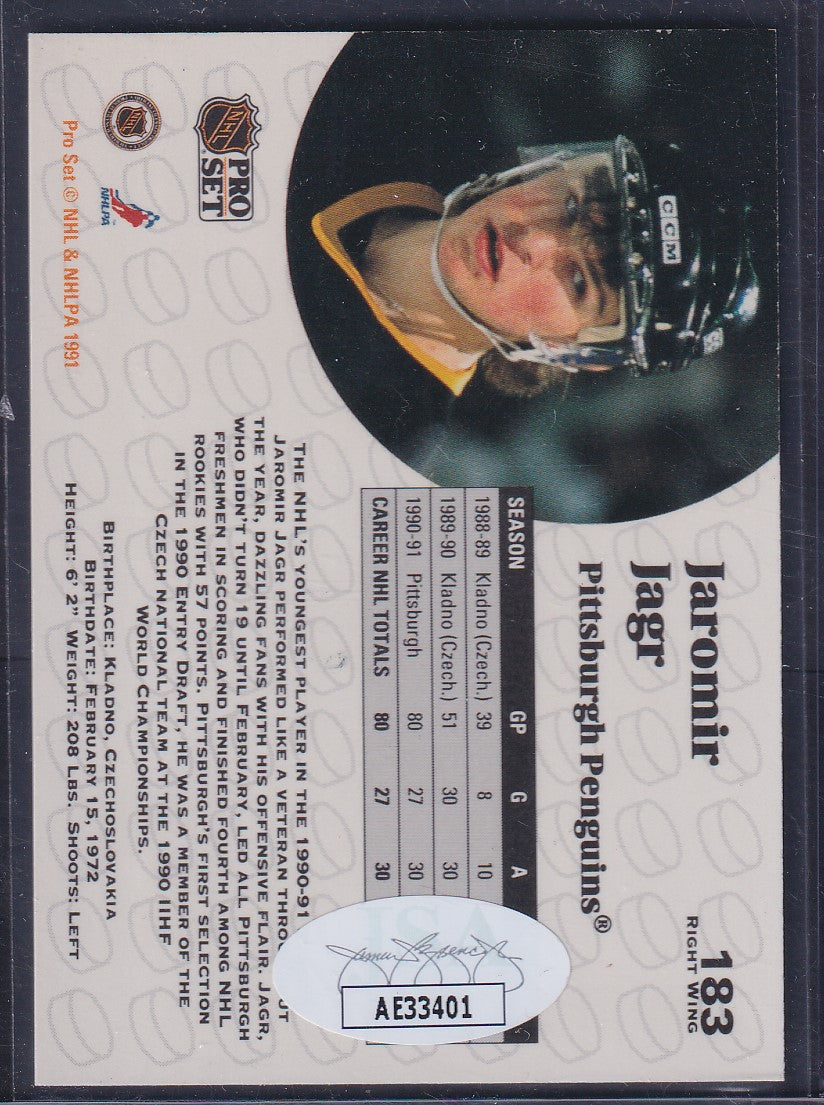 JAROMIR JAGR - 1991 Pro Set AUTO (In-Person) w/ JSA