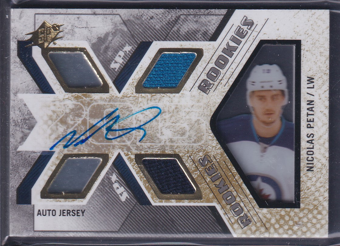 NICOLAS PETAN - 2015 Upper Deck SPx Rookies Auto Patch #164, /499