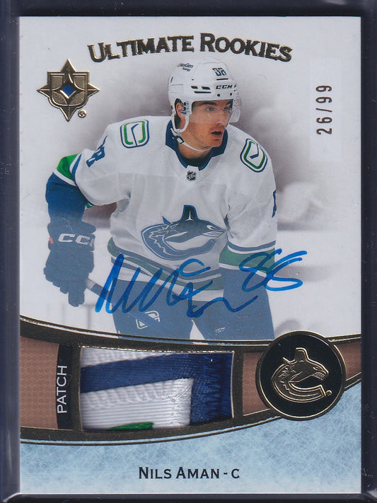 NILS AMAN - 2022 Ultimate Rookies Auto Patch #107, /99