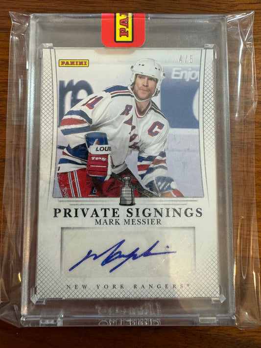 MARK MESSIER - 2013 Panini Private Signings Auto #MM, /5