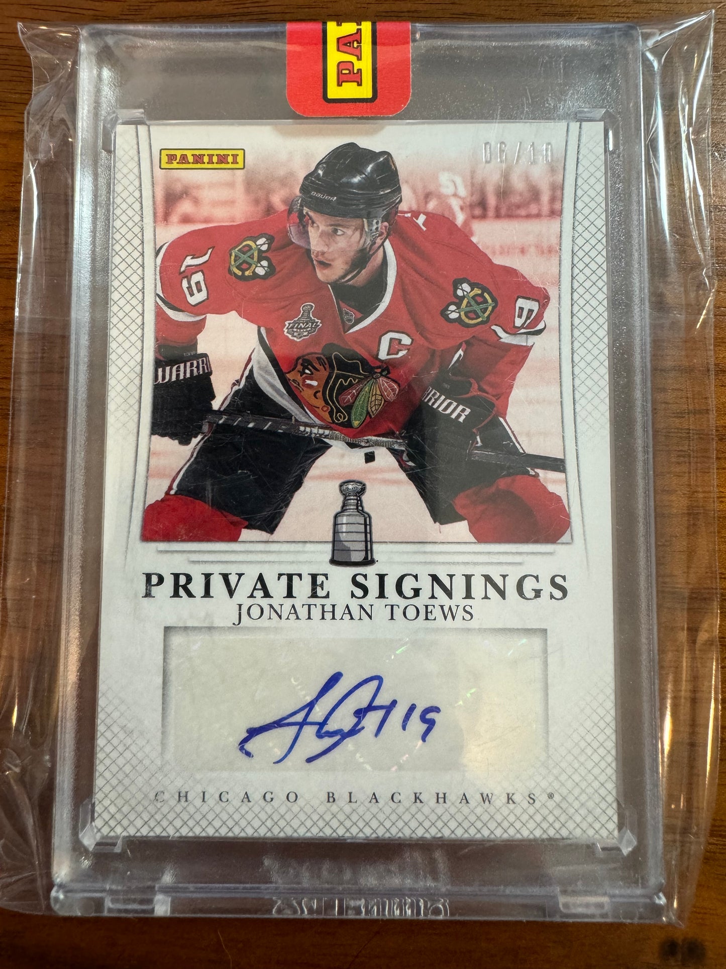 JONATHAN TOEWS - 2013 Panini Private Signings Auto #JT, /10