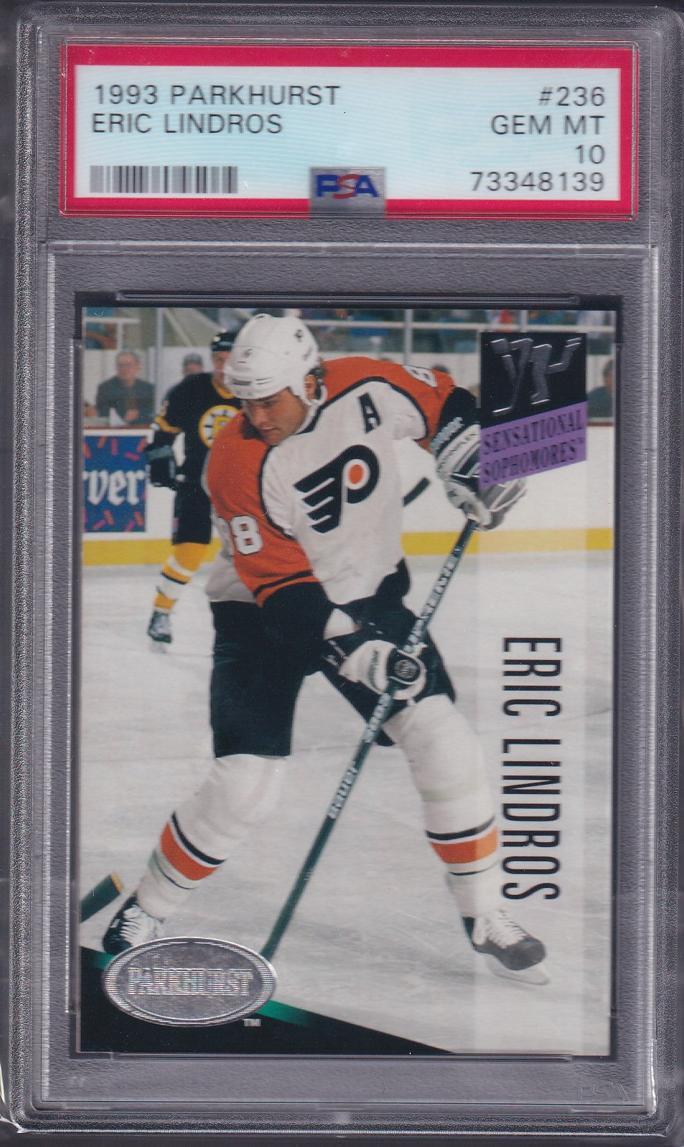 ERIC LINDROS - 1993 Parkhurst Sensational Sophomores #236, PSA 10