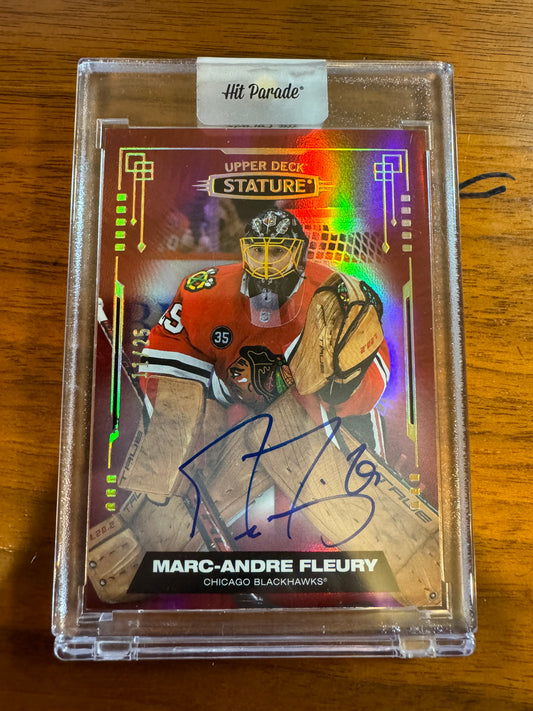 MARC-ANDRE FLEURY - 2021 Upper Deck Stature Auto #60, /25