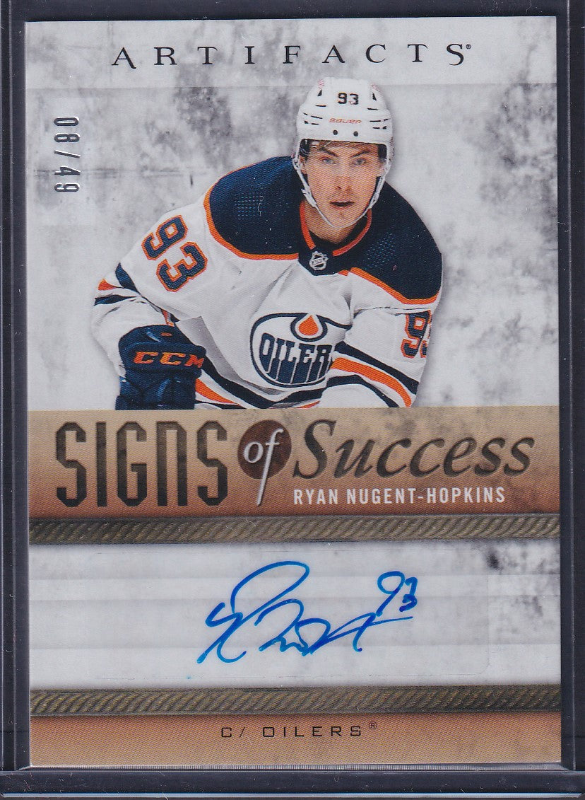 RYAN NUGENT-HOPKINS - 2021 UD Artifacts Signs of Success Auto #SOS-RN, /49