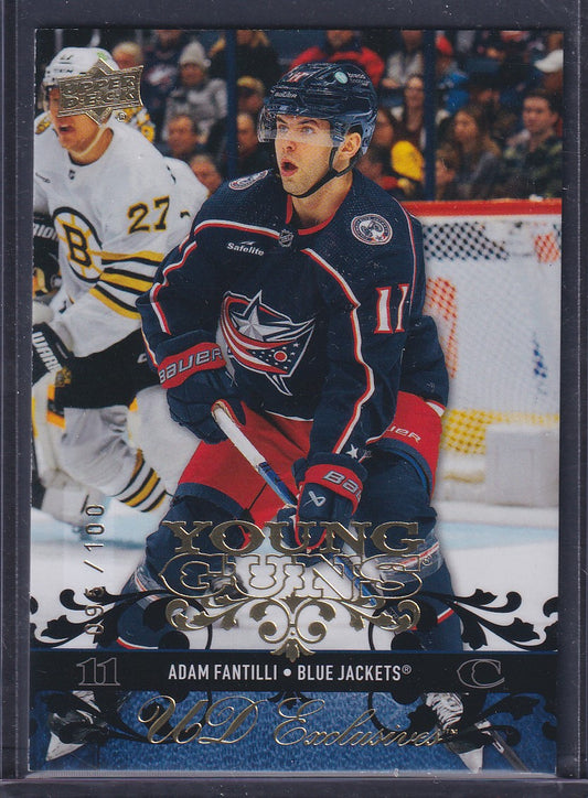 ADAM FANTILLI - 2023 Upper Deck Young Guns Extended EXCLUSIVES #T-49, /100