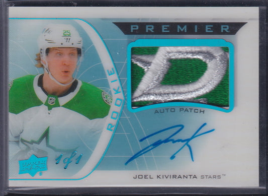 JOEL KIVIRANTA - 2020 Upper Deck Premier Rookie Auto Patch #AHR-JK, 1/1