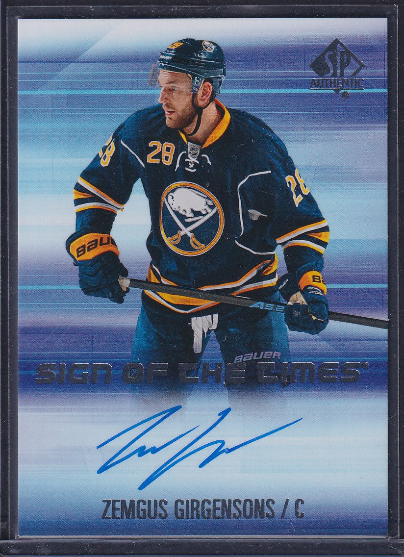 ZEMGUS GIRGENSONS - 2015 SP Authentic Sign of the Times Auto #SOTT-ZG