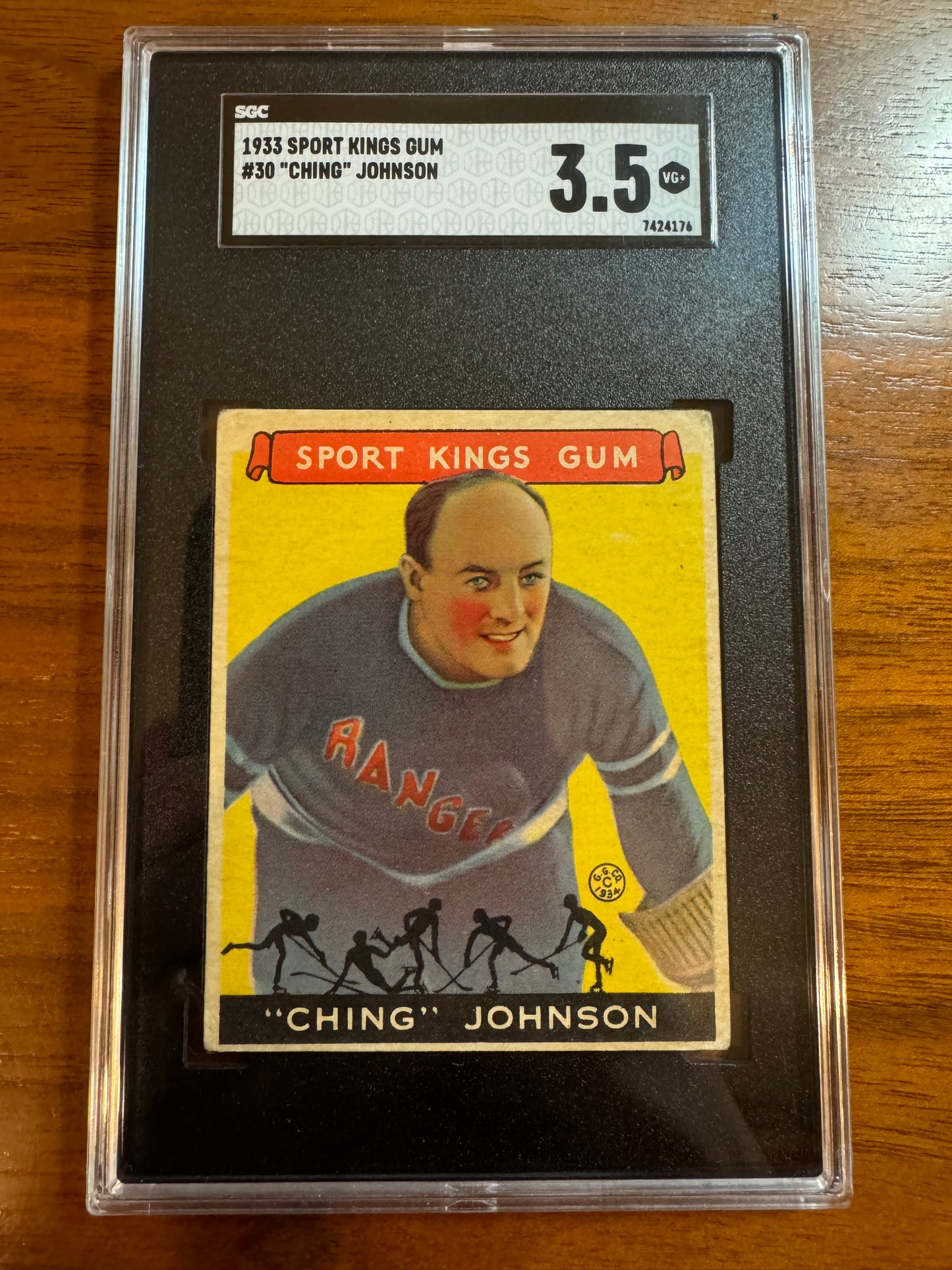 IRVIN "CHING" JOHNSON - 1933 Sport Kings Hockey #30, SGC 3.5