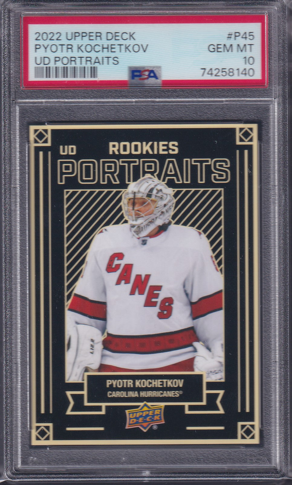 PYOTR KOCHETKOV - 2022 Upper Deck UD Rookies Portraits #P45, PSA 10