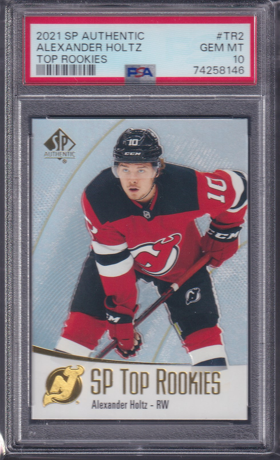 ALEXANDER HOLTZ - 2021 SP Authentic SP Top Rookies #TR2, PSA 10