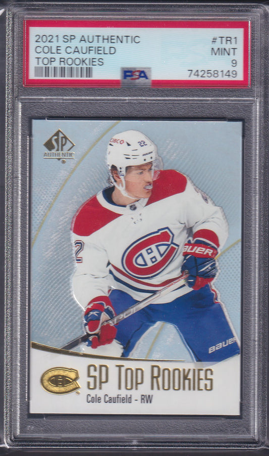 COLE CAUFIELD - 2021 SP Authentic SP Top Rookies #TR1, PSA 9