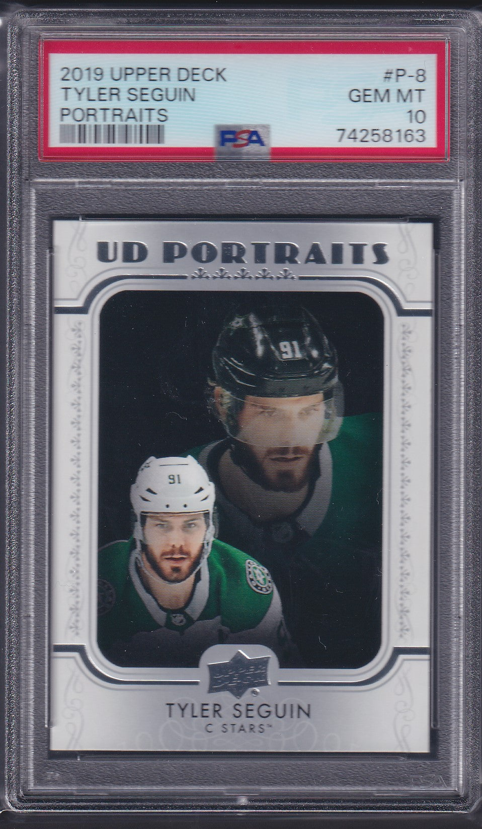 TYLER SEGUIN - 2019 Upper Deck UD Portraits #P-8, PSA 10