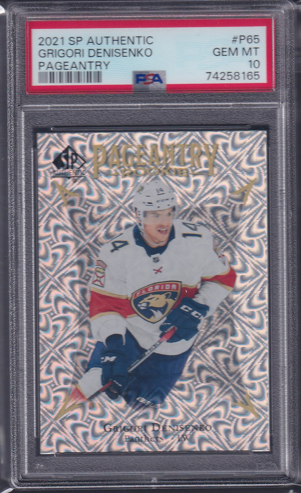 GRIGORI DENISENKO - 2021 SP Authentic Pageantry Rookie #P65, PSA 10