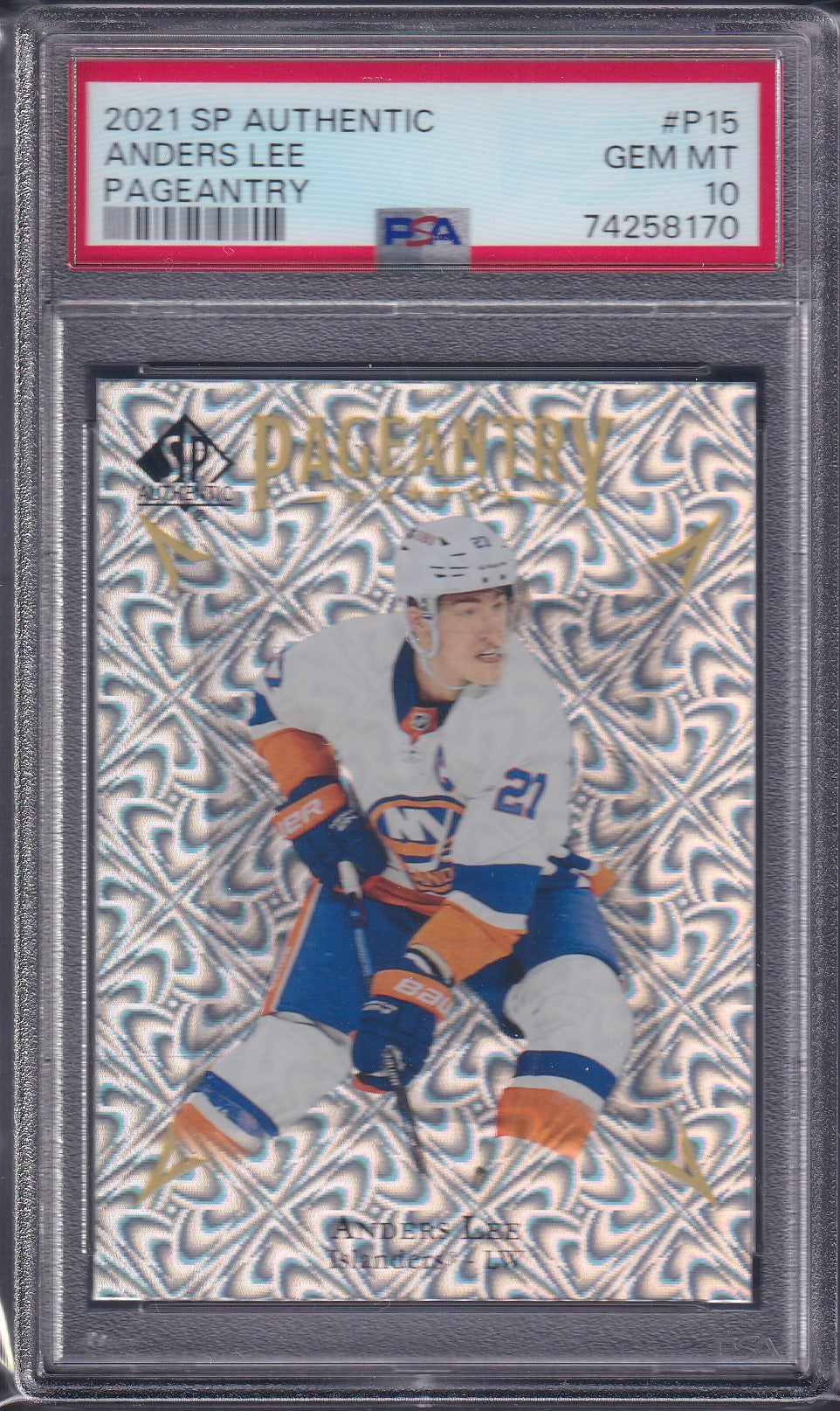 ANDERS LEE - 2021 SP Authentic Pageantry #P15, PSA 10