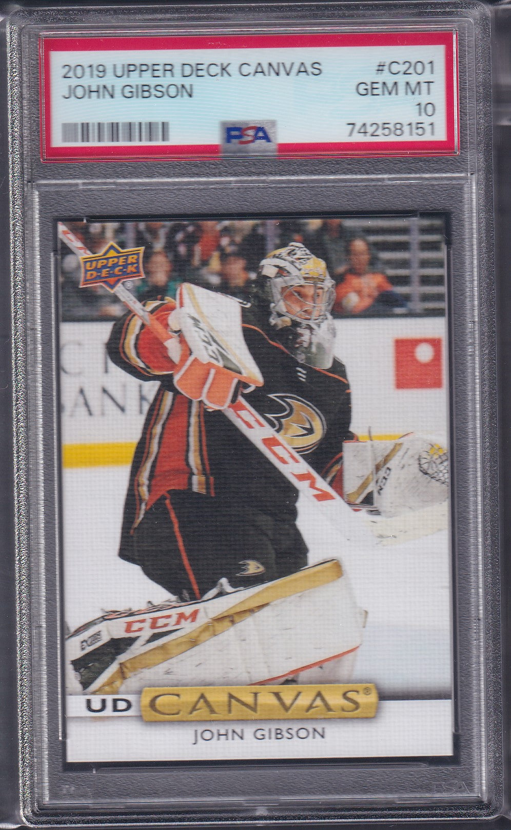 JOHN GIBSON - 2019 Upper Deck UD Canvas #C201, PSA 10