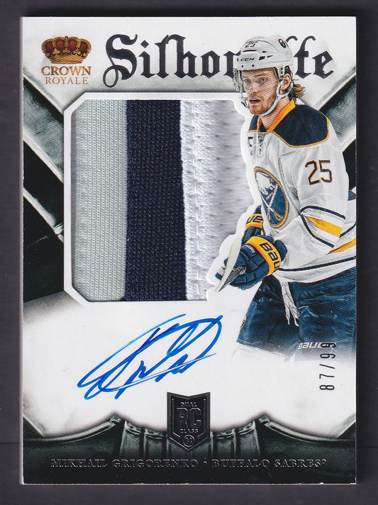 MIKHAIL GRIGORENKO - 2013 Panini Crown Royale Silhouette Rookie Auto Patch, /99