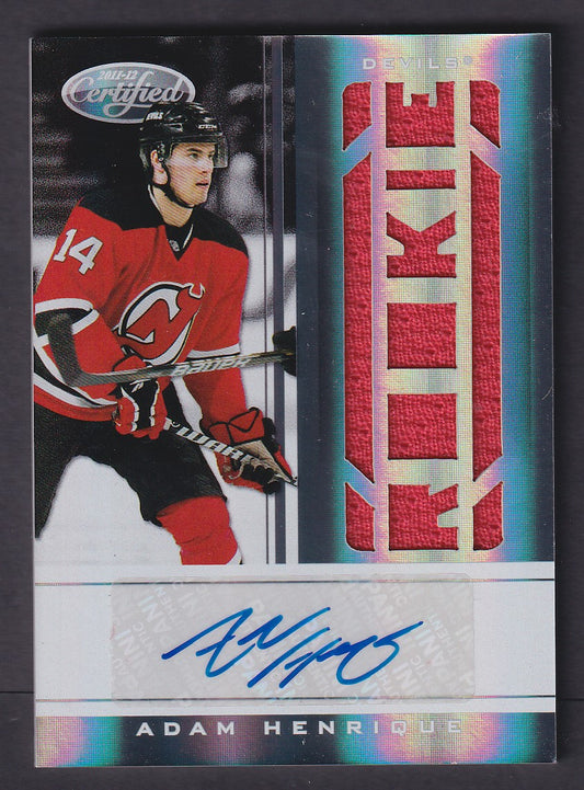 ADAM HENRIQUE - 2011 Panini Certified Rookie Auto Patch #213, /499