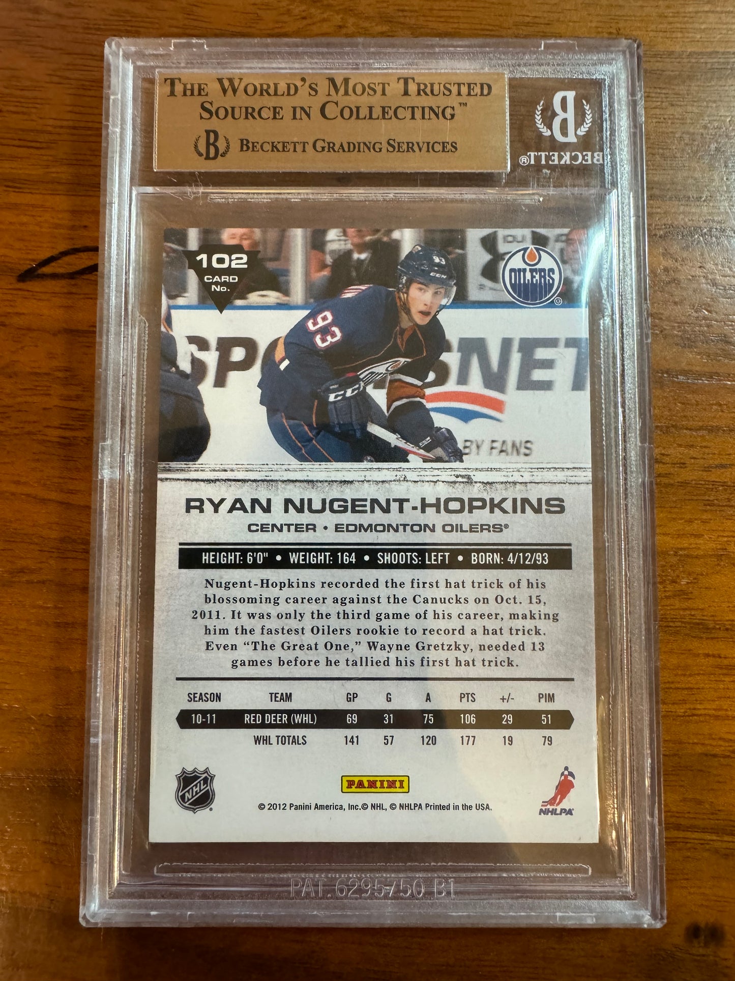 RYAN NUGENT-HOPKINS - 2011 Panini Titanium Rookie #102, /93, BGS 9.5