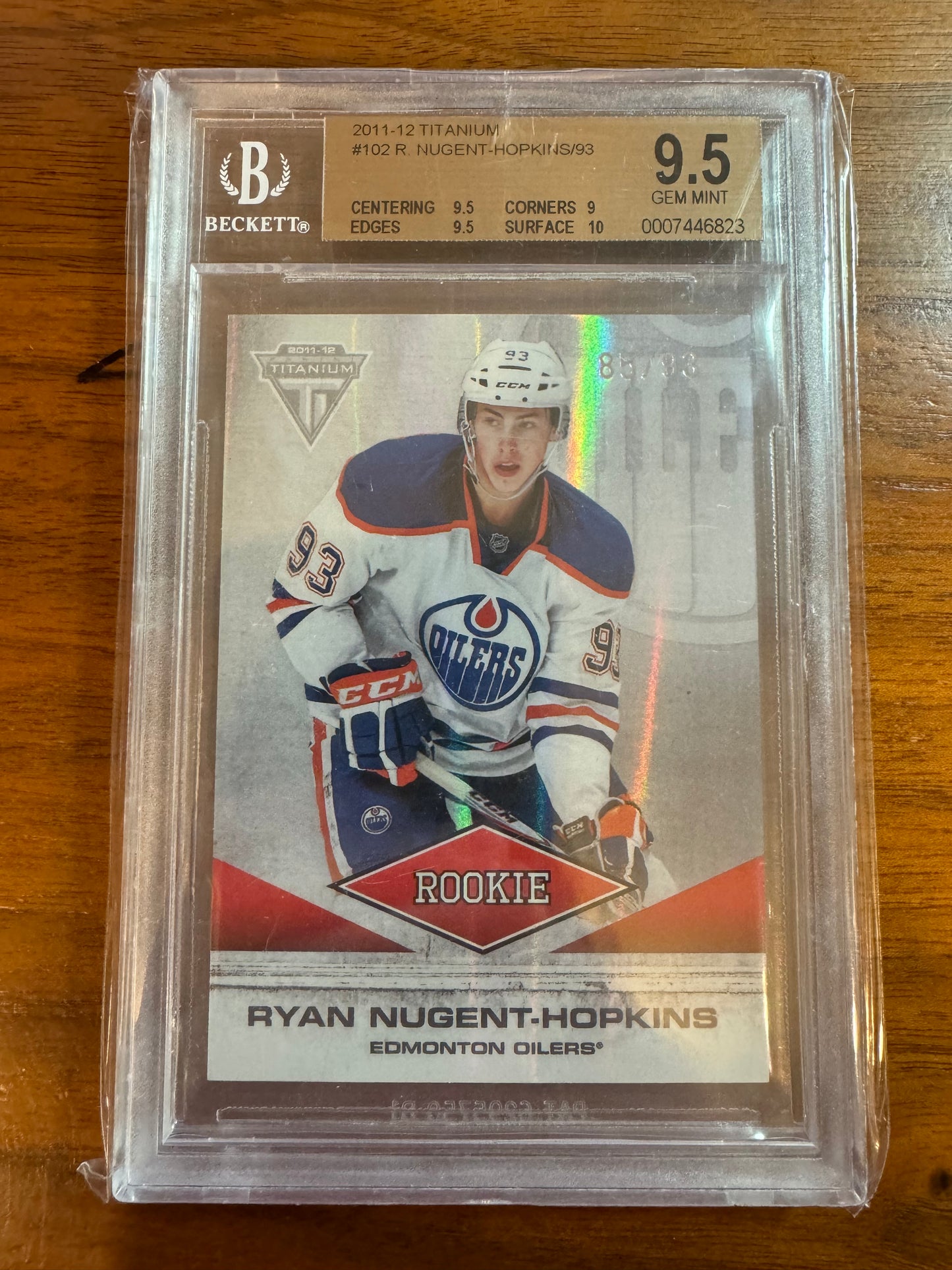 RYAN NUGENT-HOPKINS - 2011 Panini Titanium Rookie #102, /93, BGS 9.5