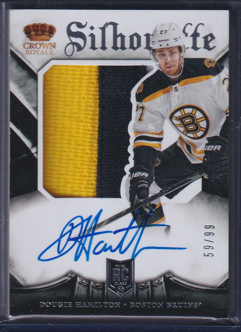 DOUGIE HAMILTON - 2013 Panini Crown Royale Silhouette Rookie Auto Patch, /99