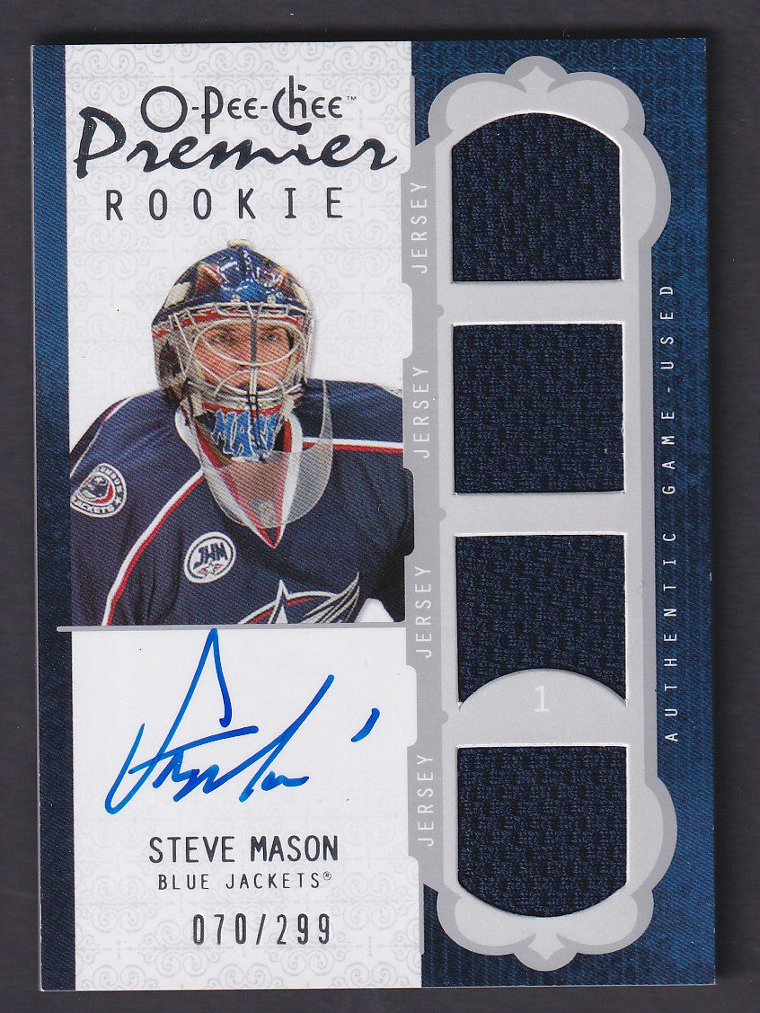 STEVE MASON - 2008 O-Pee-Chee Premier Rookie Auto Patch #50, /299