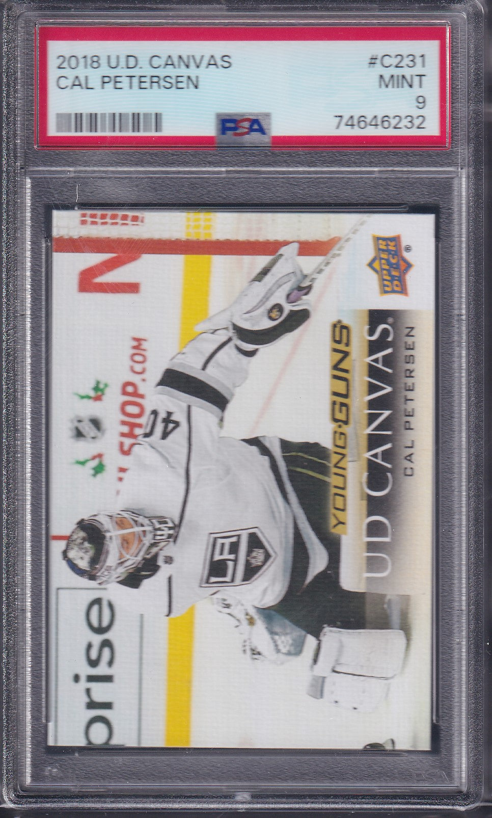 CAL PETERSEN - 2018 Upper Deck Young Guns Canvas #C231, PSA 9