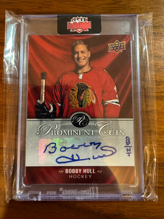 BOBBY HULL - 2016 Upper Deck Prominent Cuts Auto #PCA-BH, /50