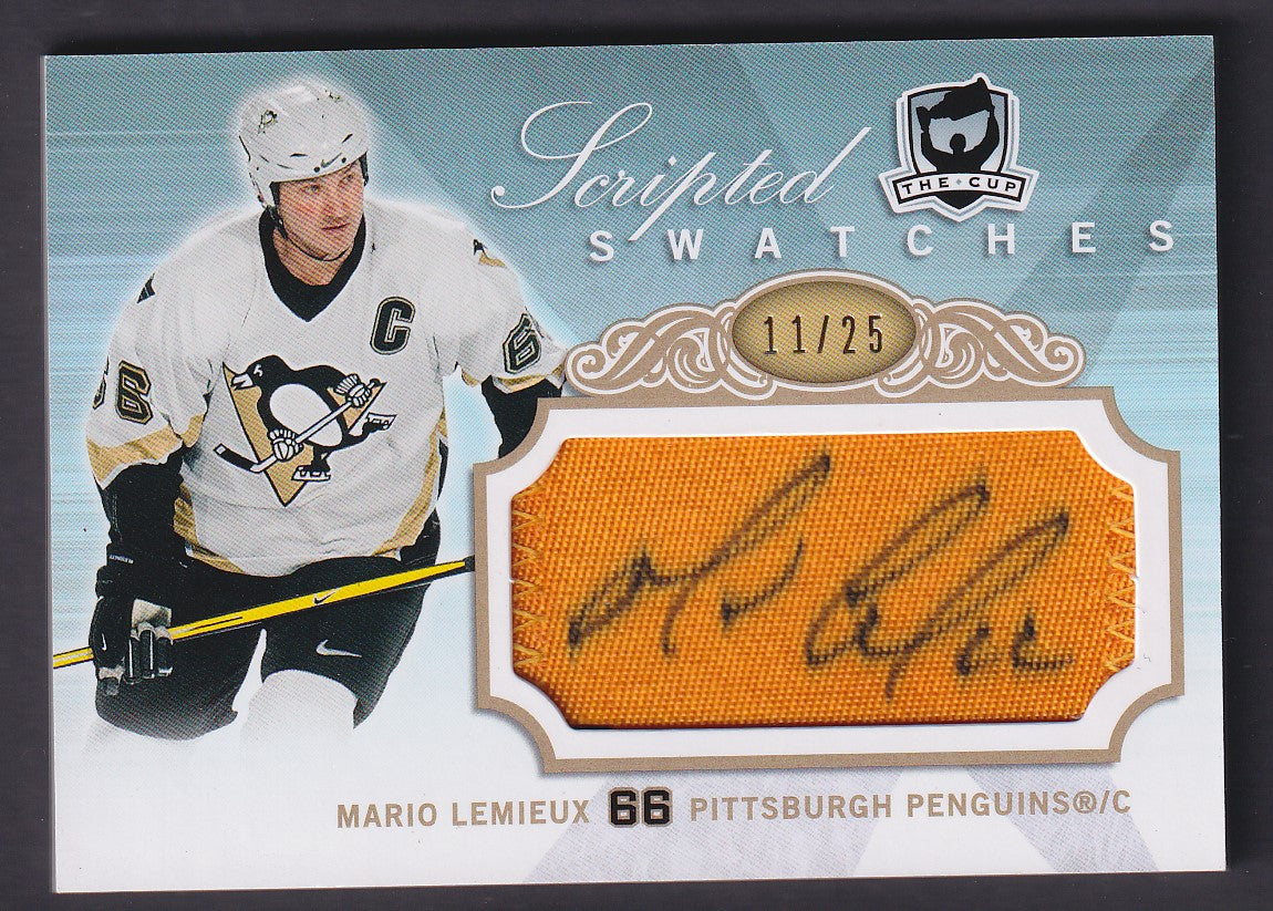 MARIO LEMIEUX - 2007 Upper Deck Cup Scripted Swatches Auto #SS-ML, /25