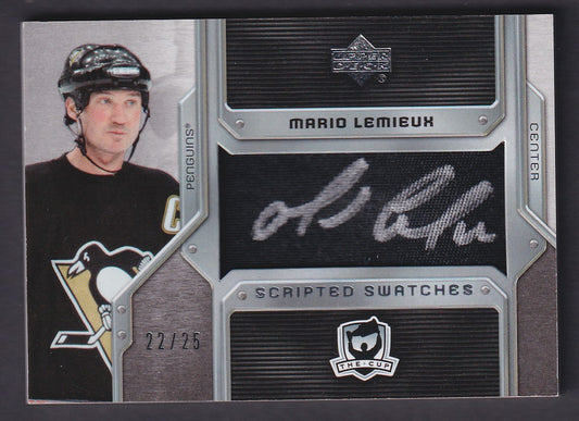 MARIO LEMIEUX - 2006 The Cup Scripted Swatches Auto #SS-ML, /25