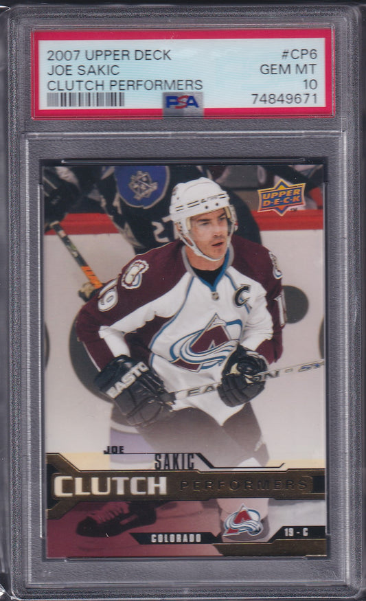 JOE SAKIC - 2007 Upper Deck Clutch Performers #CP6, PSA 10