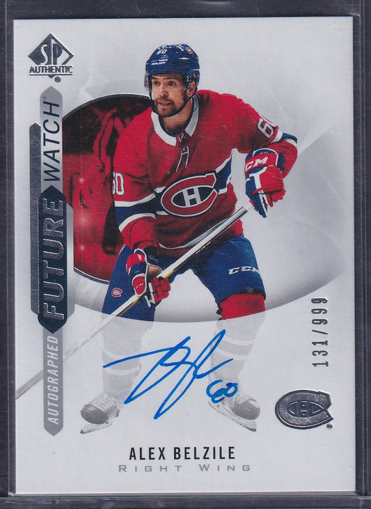 ALEX BELZILE - 2020 SP Authentic Future Watch Auto #180, /999