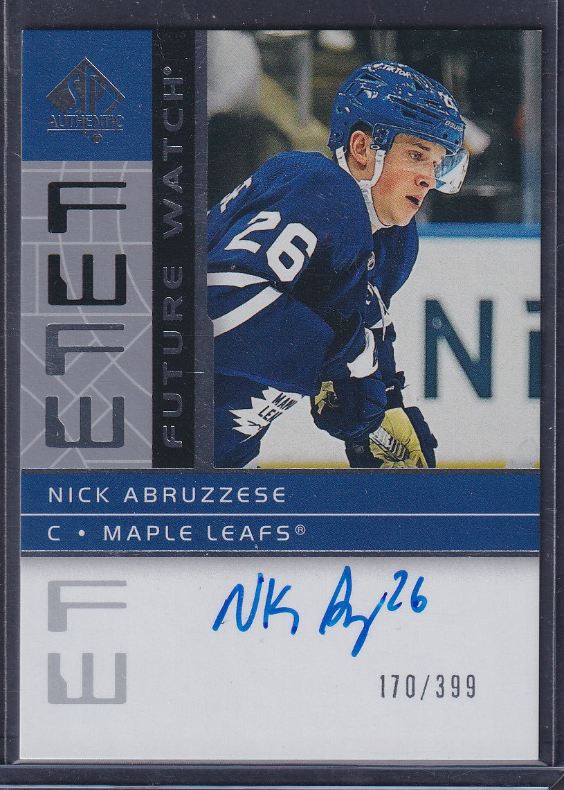 NICK ABRUZZESE - 2022 SP Authentic Future Watch Auto #RFWA2-NA, /399