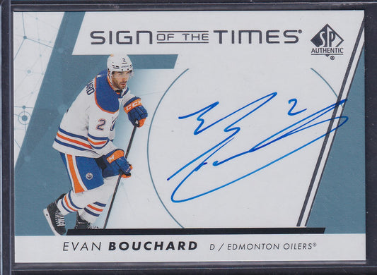 EVAN BOUCHARD - 2022 SP Authentic Sign of the Times Auto #SOTT-EB