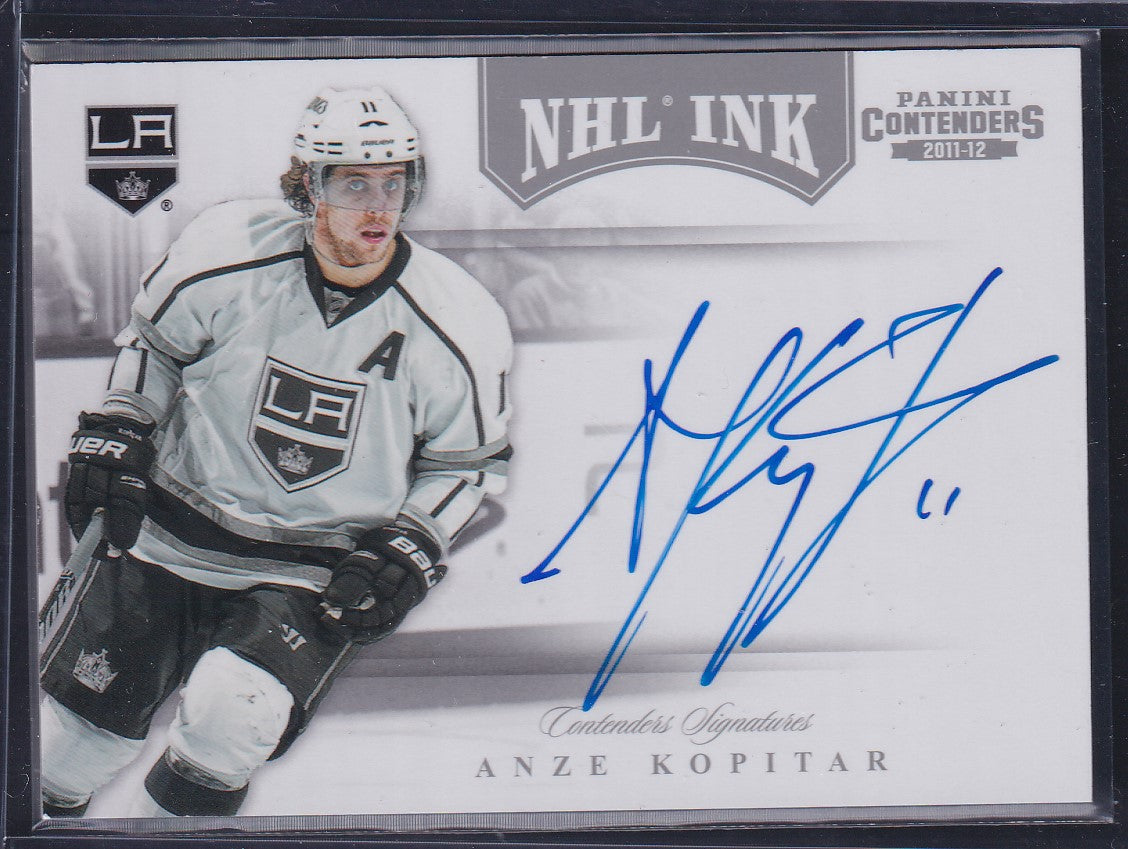 ANZE KOPITAR - 2012 Panini Contenders NHL Ink Auto #22