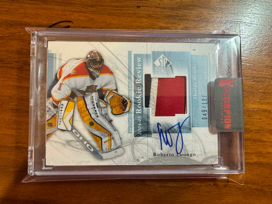 ROBERTO LUONGO - 2004 SP Authentic Rookie Review Auto Patch #RR-RL, /100