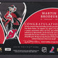 MARTIN BRODEUR - 2007 UD Trilogy Honorary Scripted Swatches Auto #SS-MB, /50