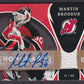 MARTIN BRODEUR - 2007 UD Trilogy Honorary Scripted Swatches Auto #SS-MB, /50