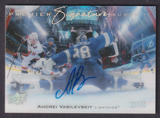 ANDREI VASILEVSKIY - 2020 Upper Deck Premier Signature Pursuit Auto #SP-AV, /35