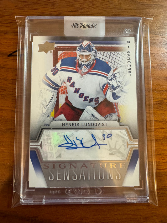 HENRIK LUNDQVIST - 2019 Upper Deck Signature Sensations Auto #SS-HL