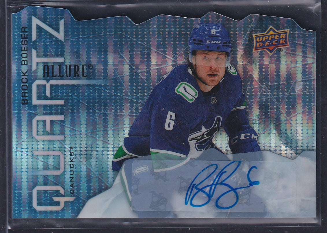 BROCK BOESER - 2021 Upper Deck Allure Quartz BLUE AUTO #AQ-BB, /10