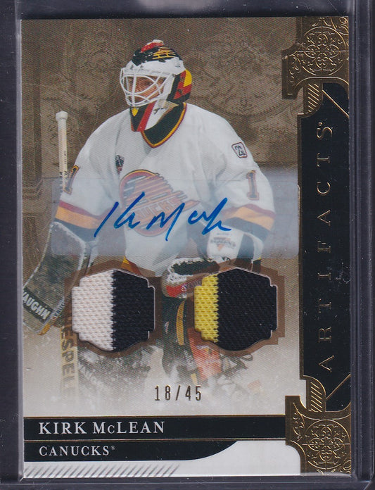 KIRK MCLEAN - 2019 Upper Deck Artifacts Auto Patch #153, /45